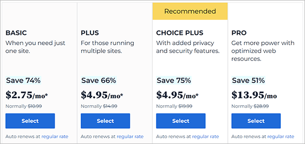 Bluehost-Preise