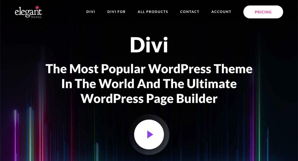 الصفحة الرئيسية Divi