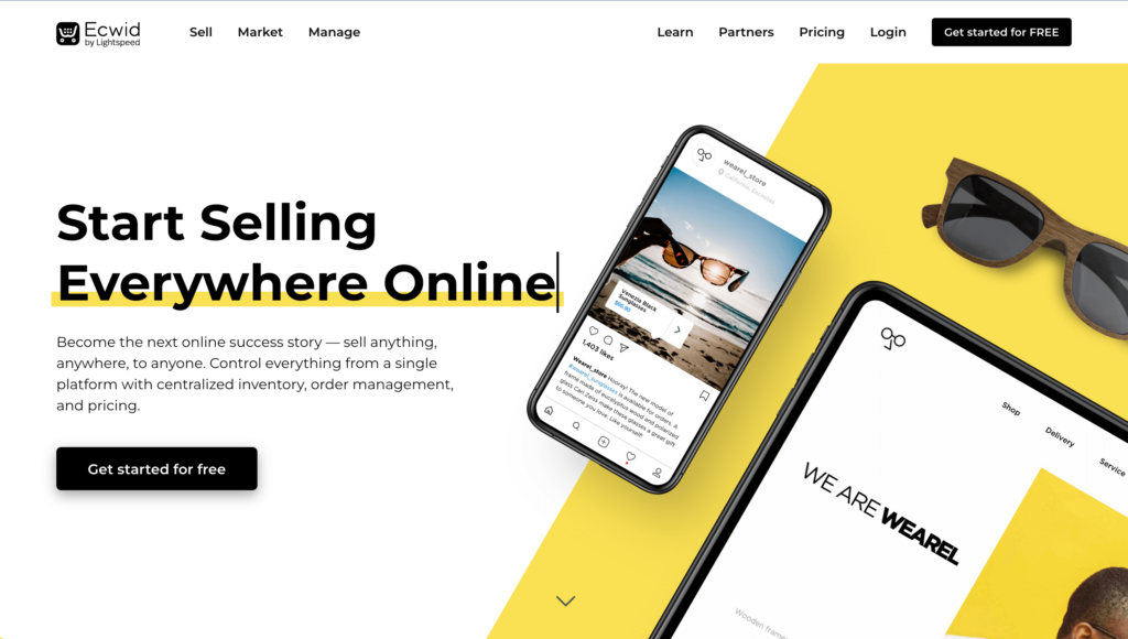 عربة التسوق Ecwid WordPress