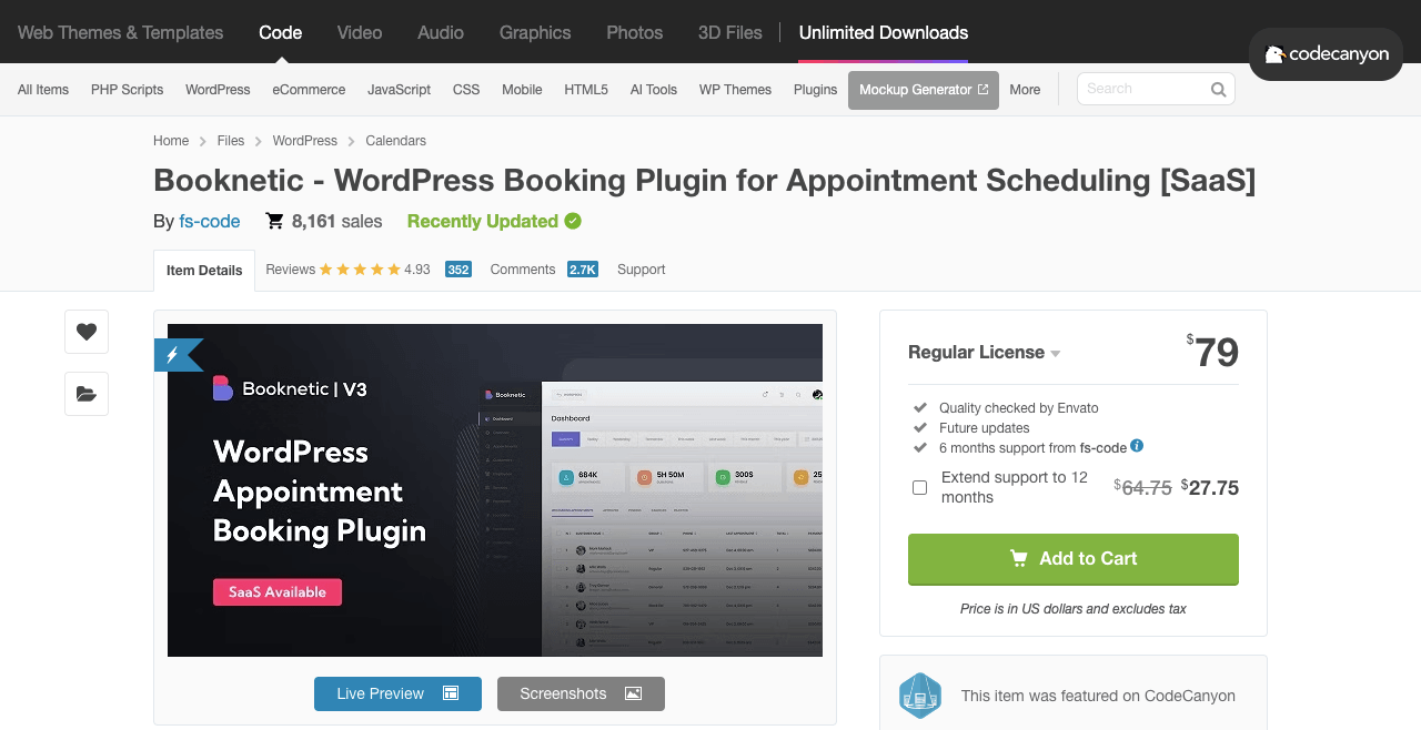 10+ beste Buchungs-Plugins für Elementor und WordPress 6 Booknetic - WordPress Booking Plugin for Appointment Scheduling