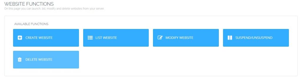 gestione del sito web