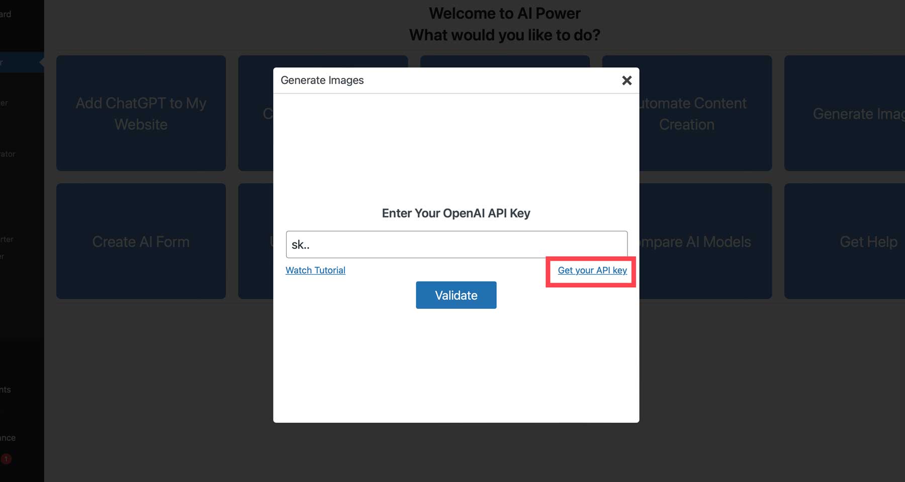 توليد صور ووردبريس AI