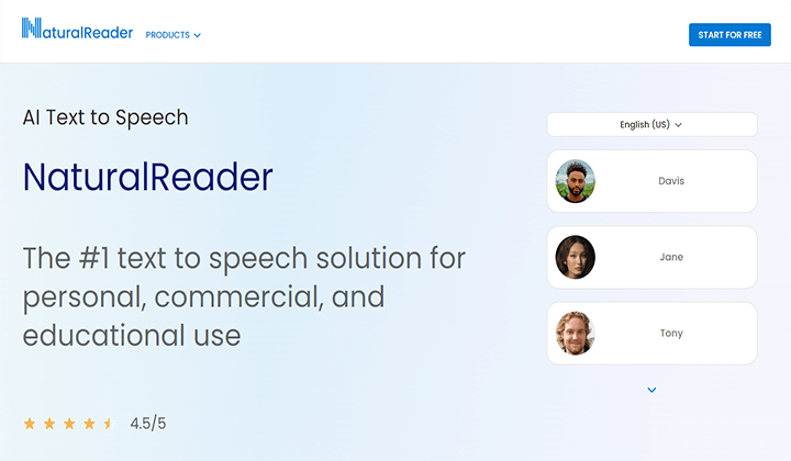 2023'ün En İyi 9 Ücretsiz Metin-Konuşma Dönüştürücü Aracı Natural Reader is one of the best free text to speech converters available on internet.