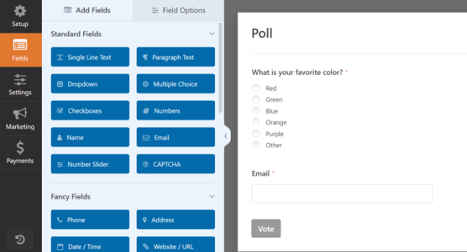 설문조사 양식 템플릿 편집 Edit your poll form template