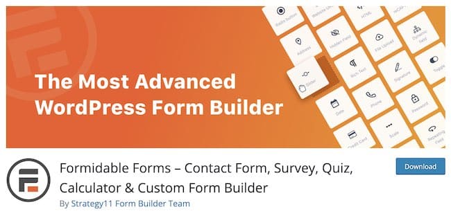 Müthiş Formlar WordPress eklenti banner'ı