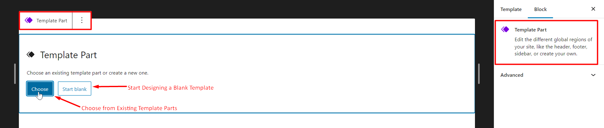 PostX フルサイト編集サポートのご紹介【WordPress 向け】 8 Adding a template part to a page template