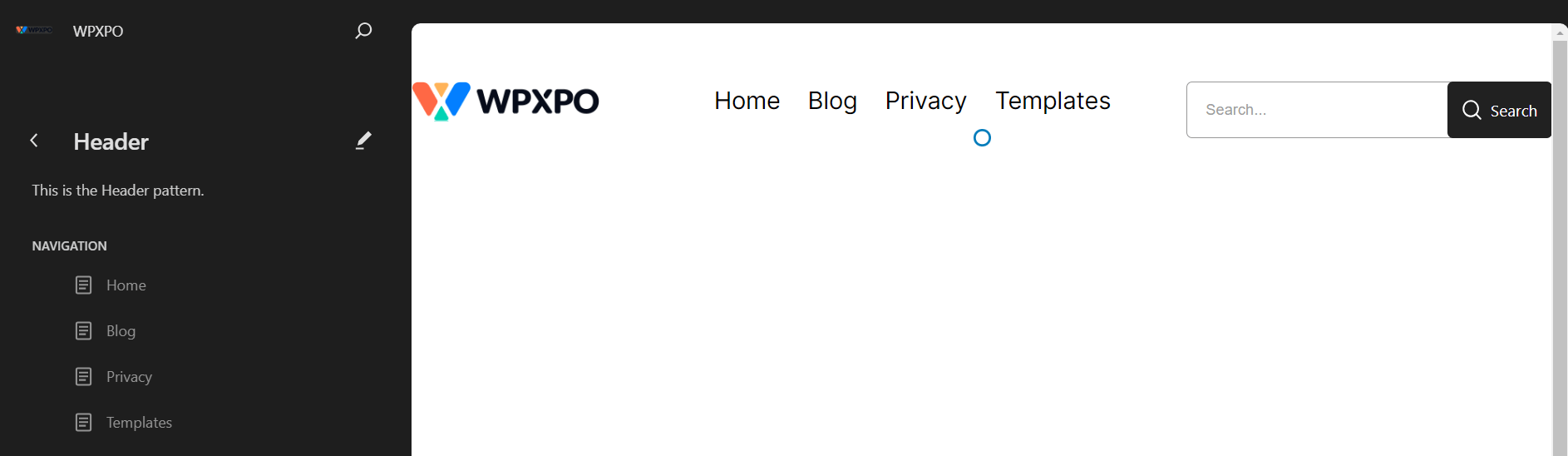 PostX フルサイト編集サポートのご紹介【WordPress 向け】3 Header template part for full site editing