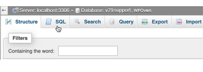 Como corrigir “Erro para proprietário do site: domínio inválido para chave do site”? (7 métodos) 15 Clicking on MySQL tab