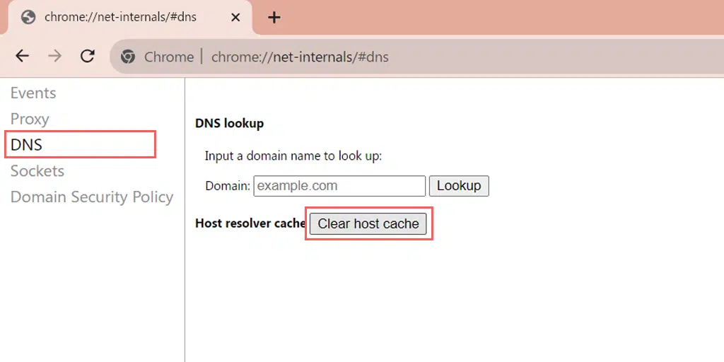 Chrome 브라우저에서 ERR_ADDRESS_UNREACHABLE을 수정하는 방법은 무엇입니까? (11개 방법) 9 Clear Host Cache