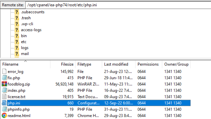 Php ini dosyasının yoluna erişin ve indirin Access path of php ini file and download it