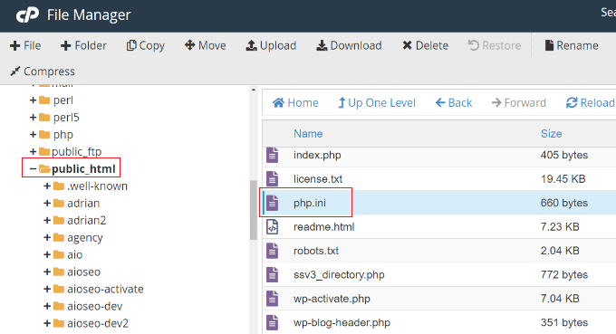 Php.ini dosyasını bulun Locate php.ini file