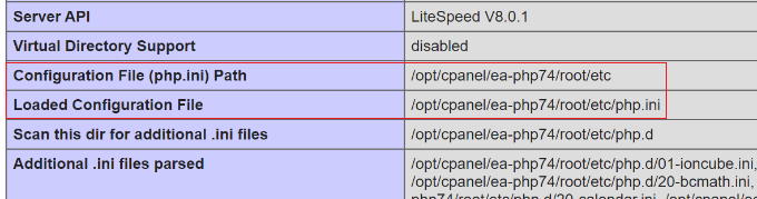 Php ini dosyasının yolunu görüntüle View path of php ini file