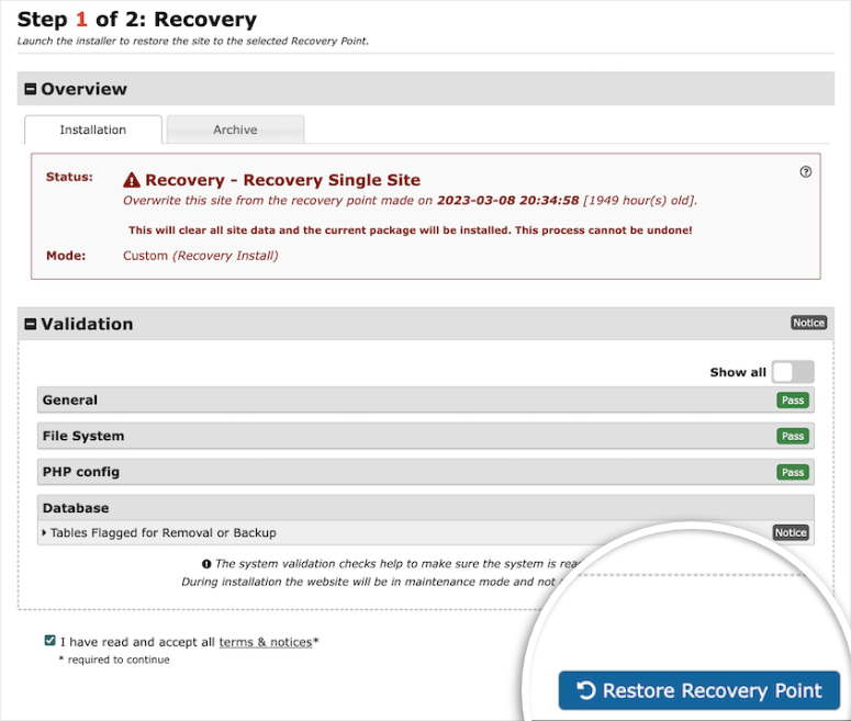 recovery-point-duplicator - IsItWP - Rilevatore di temi WordPress gratuito recovery point duplicator