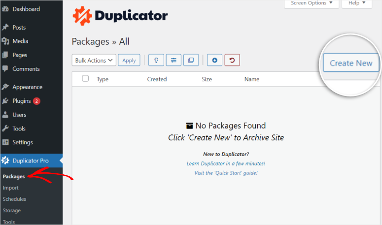 duplicator-create-package - IsItWP - Rilevatore di temi WordPress gratuito duplicator create package