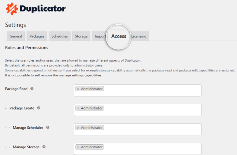 duplicatore-controllo-accesso - IsItWP - Rilevatore di temi WordPress gratuito duplicator access control