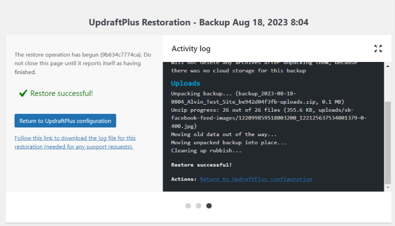 updraftplus-recovery-complete - IsItWP - Rilevatore di temi WordPress gratuito updraftplus recovery complete