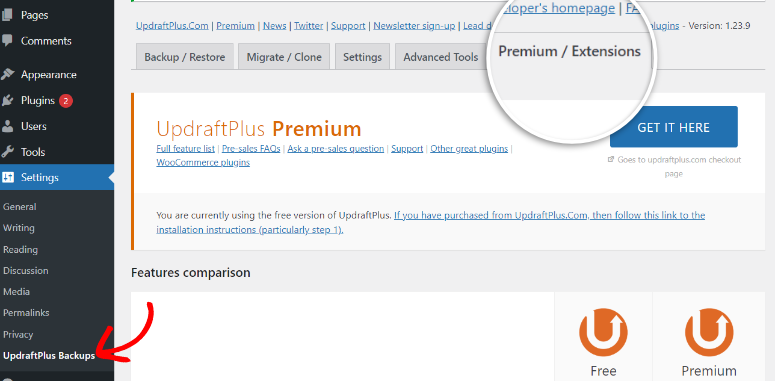 updraftplus-activation - IsItWP - Rilevatore di temi WordPress gratuito updraftplus activation