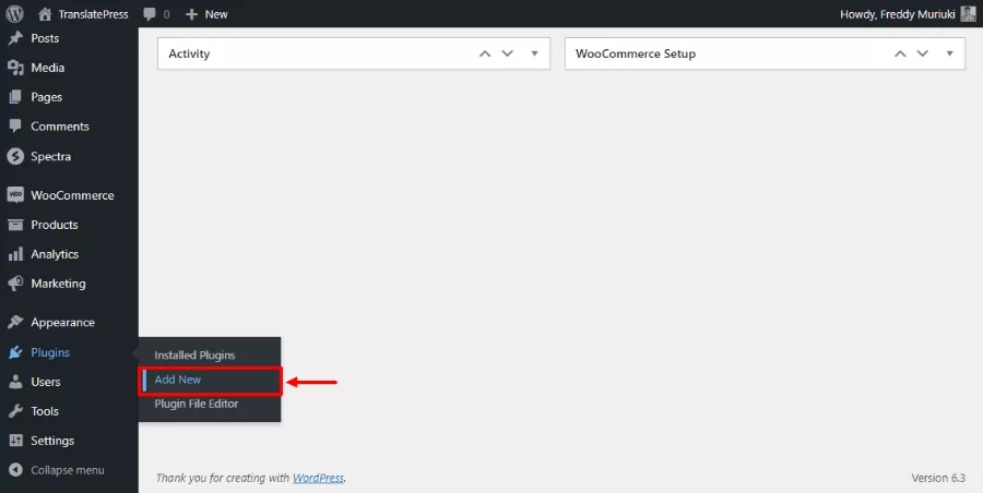 menginstal plugin Translatepress untuk terjemahan situs web Perancis