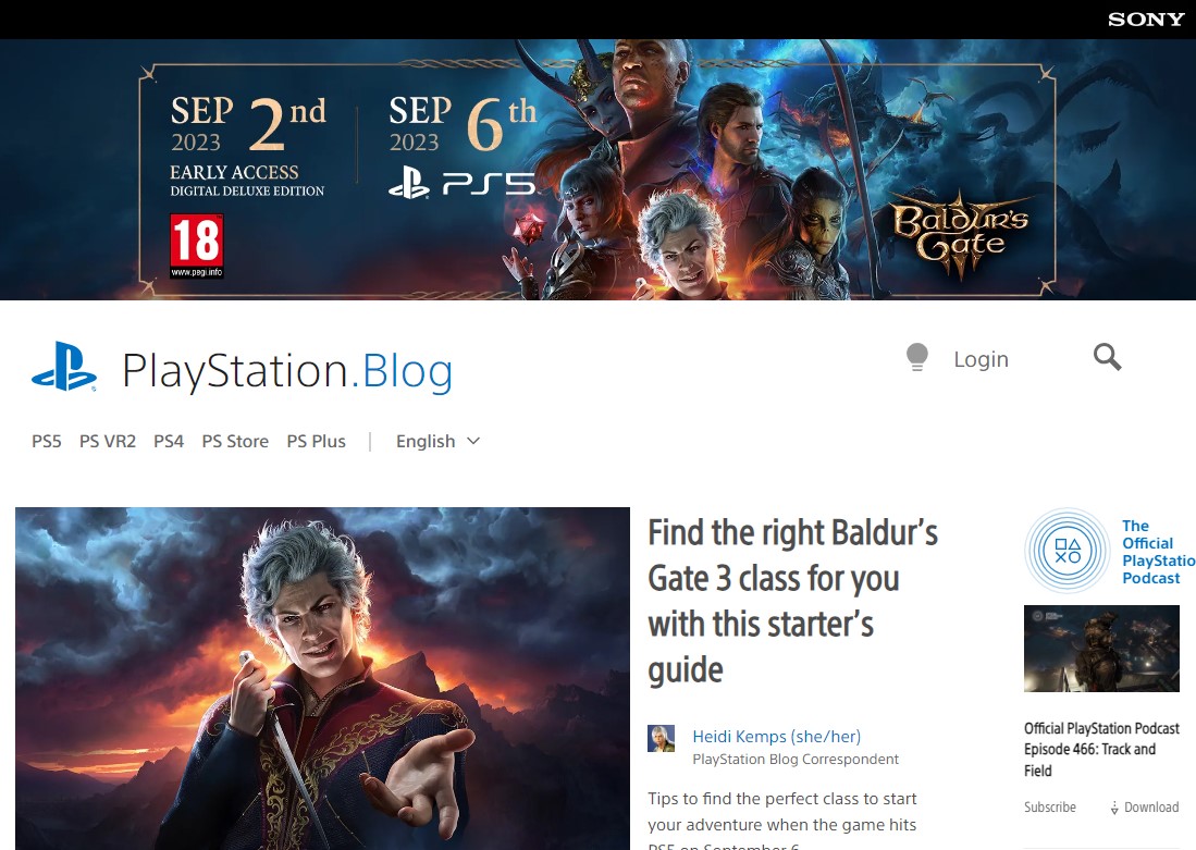 Blog do PlayStation