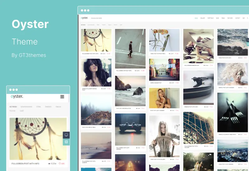 Thème Oyster - Thème WordPress pour la photographie