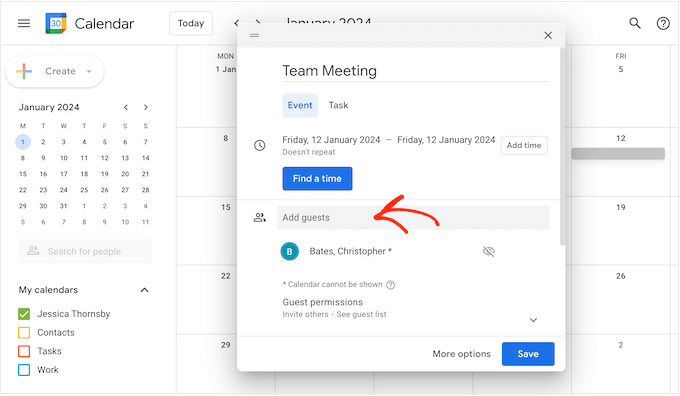 Menambahkan tamu ke konferensi online atau webinar Adding guests to an online conference or webinar