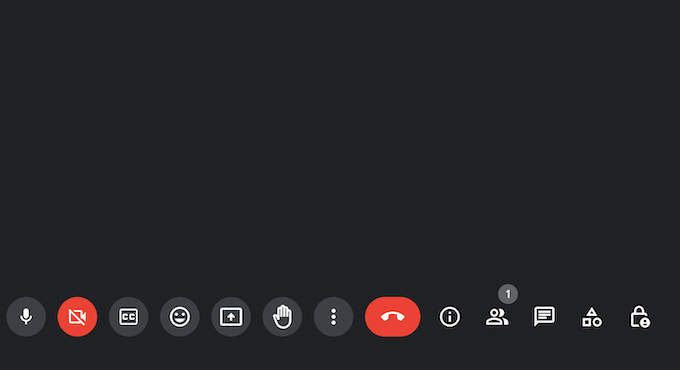 Antarmuka pengguna Google Meet The Google Meet user interface