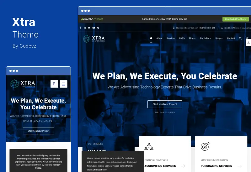 Xtra Theme - Web Sitesi Oluşturucu WordPress Teması