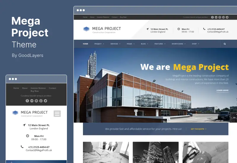 Mega Proje Teması - İnşaat WordPress Teması