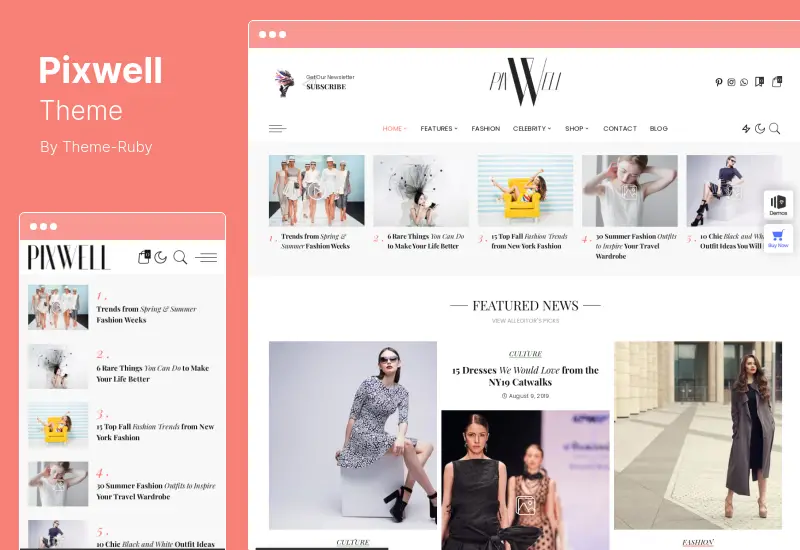 Tema Pixwell - Tema WordPress Majalah Modern