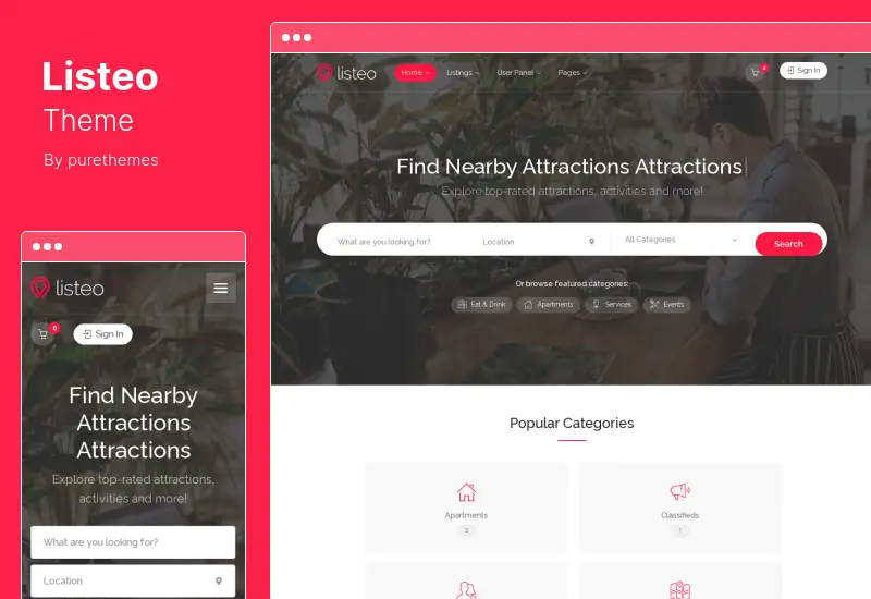 Tema Listeo - Direktori & Daftar Dengan Tema WordPress Pemesanan