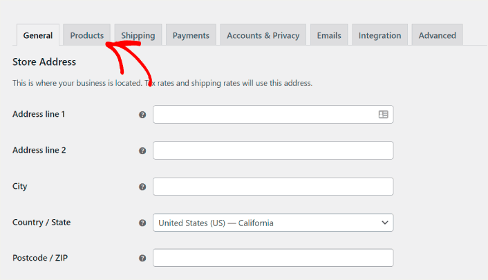 Продукты WooCommerce