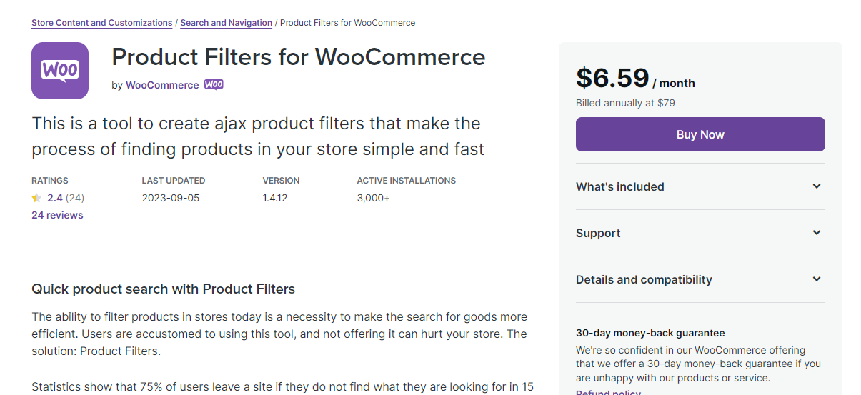 filtros de productos para woocommerce