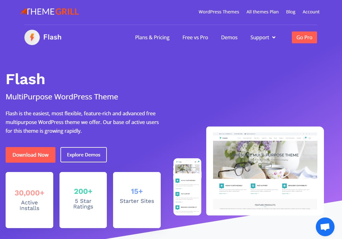 Flash – Kostenloses Mehrzweck-WordPress-Theme