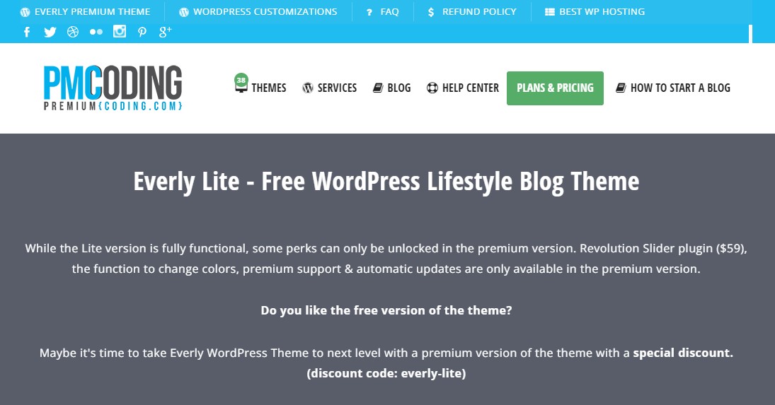 Everly Lite – Kostenloses WordPress-Lifestyle-Blog-Theme