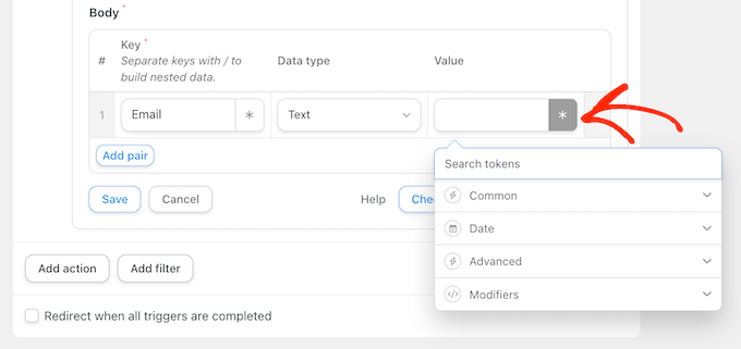 Obtener datos de un webhook mediante un complemento de automatización Getting data from a webhook using an automation plugin