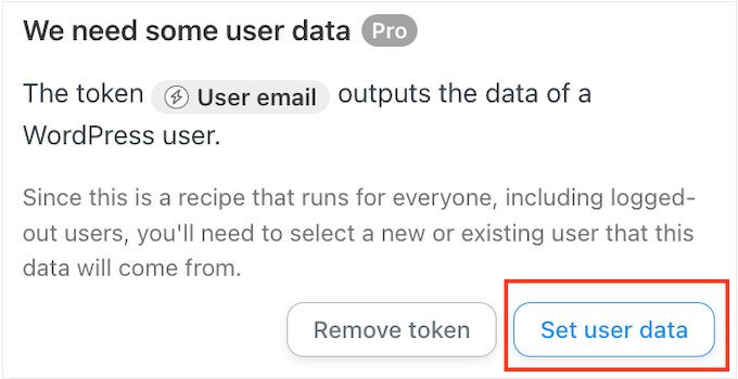 Configurar datos de usuario en un flujo de trabajo de automatización Settings user data in an automation workflow
