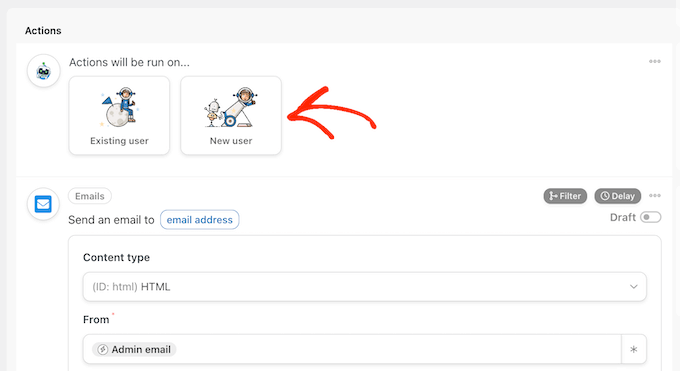 Crear automáticamente un nuevo usuario Automatically creating a new user