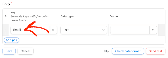 Recuperar la dirección de correo electrónico del usuario desde un webhook Retrieving the user's email address from a webhook