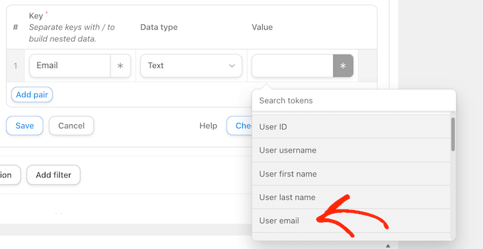 Agregar tokens dinámicos a un flujo de trabajo automatizado de WordPress Adding dynamic tokens to an automated WordPress workflow