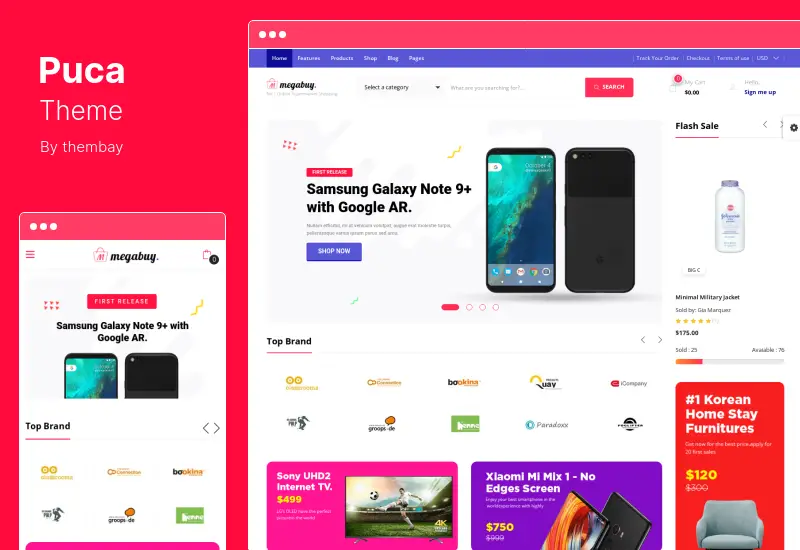 Tema Puca - Tema WooCommerce móvil optimizado