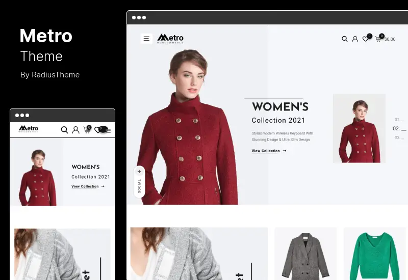 Tema Metro - Tema mínimo de WordPress para WooCommerce