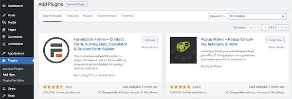 Plugin di pagamento gratuito di Formidable Forms