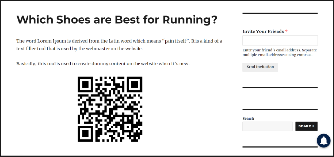 Aperçu en direct du code QR QR code live preview