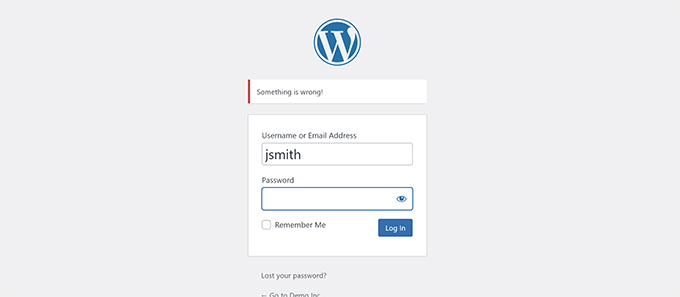 Erori de conectare personalizată Custom login errors