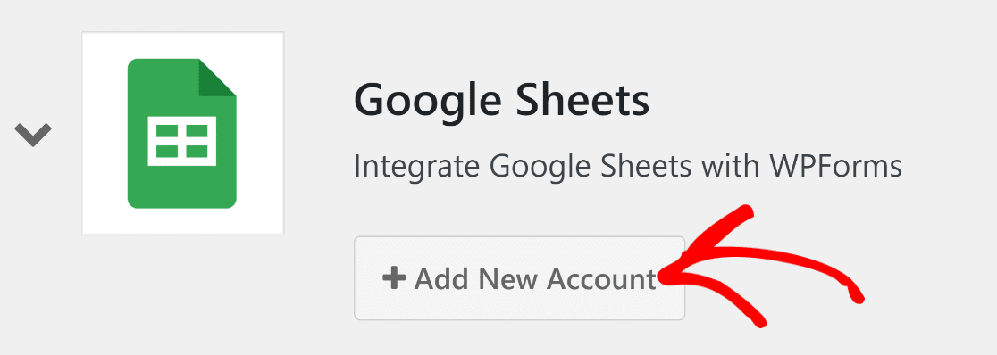 ajouter un nouveau compte Google Sheets