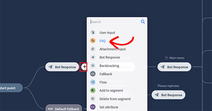 Sohbet akışına SSS bloğu ekleyin Add FAQs block to the chatflow