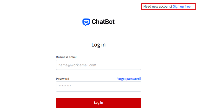 Chatbot hesabınıza giriş yapın Login to your Chatbot account