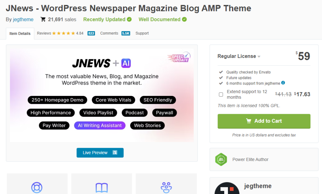 ธีม WordPress ของ JNews