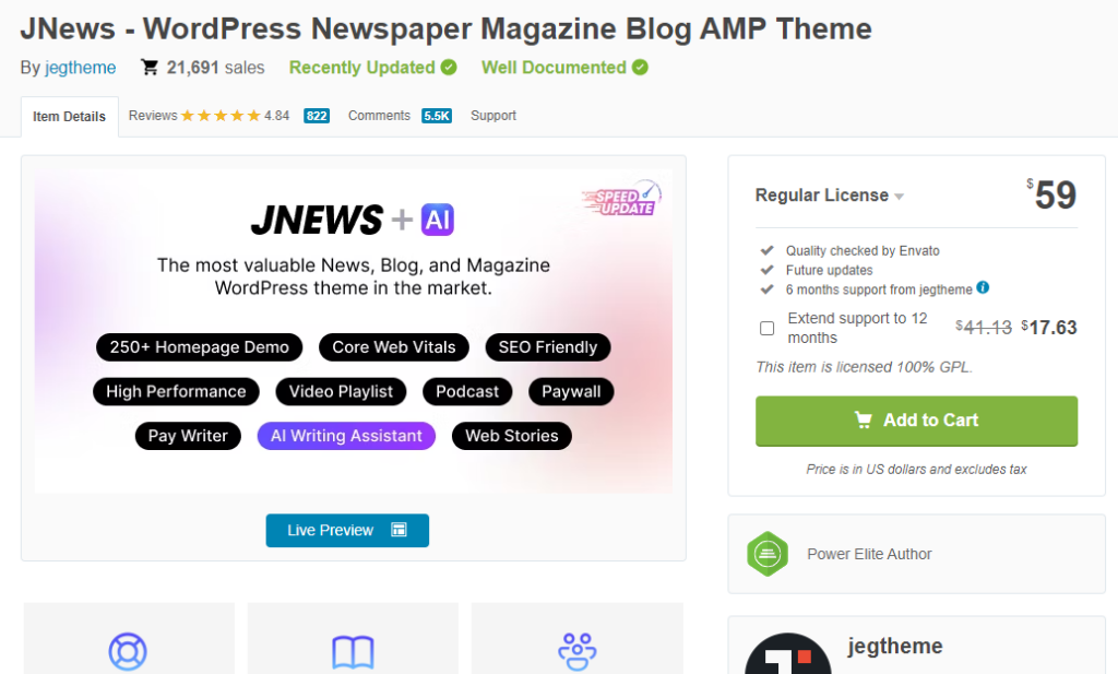 JNews WordPress 테마