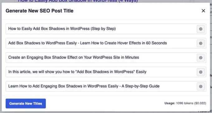Judul SEO yang dihasilkan AI dari integrasi AIOSEO ChatGPT AI-generated SEO titles from AIOSEO ChatGPT integration